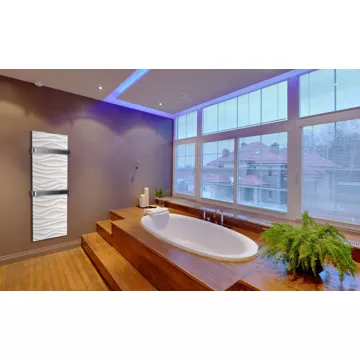 Sèche serviette CHEMIN ARTE Sèche serviette déco Ondulation 1200W – Image 6