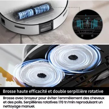 Robot Aspirateur Laveur SAMSUNG Jet Bot Combo AI VR7MD97A14G - Image 10