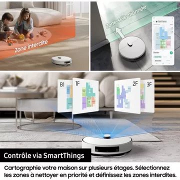 Robot Aspirateur Laveur SAMSUNG Jet Bot Combo AI VR7MD97A14G - Image 12