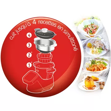 Robot cuiseur MOULINEX I companion pro + cuiseur vapeur YY5287F - Image 8