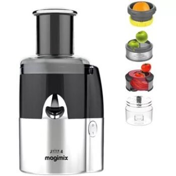 Extracteur de jus MAGIMIX 18083F Juice Expert 4 Chrome et Noir