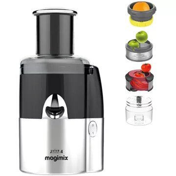 Extracteur de jus MAGIMIX 18083F Juice Expert 4 Chrome et Noir