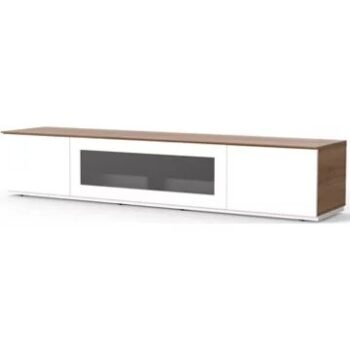 Meuble TV							SONOROUS				TV avec porte centrale en verre BLANCHE