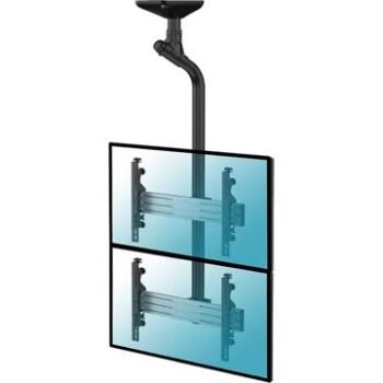 Support plafond TV							KIMEX				Support plafond 2 écrans 43-55", 175 cm