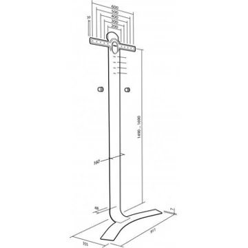 Pied TV ERARD Support Tv Mural Fixe Pour Téléviseur 4 - Image 3