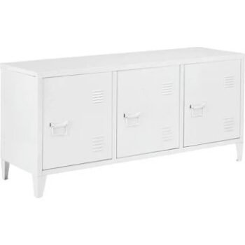 Meuble TV							HELLOSHOP26				Meuble TV à 3 portes 58 x 113 x 40 cm bl