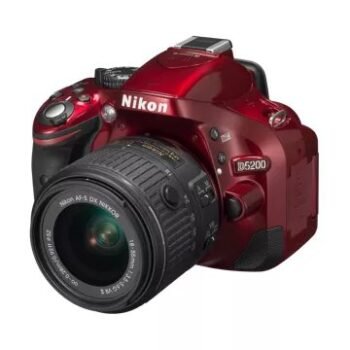 Appareil photo Reflex							NIKON				D5200 rouge + 18-55VRII + Batterie + Sac Reconditionné