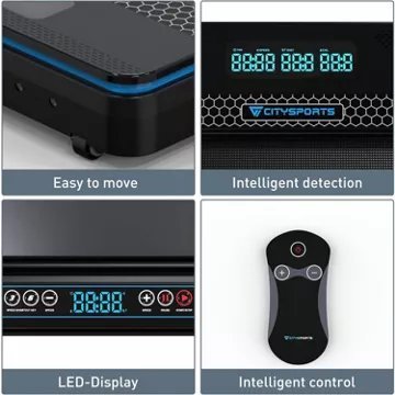 Tapis de course CITYSPORTS WP7, 1-12KM/H, 1400W, Bluetooth, Pliable – Image 4