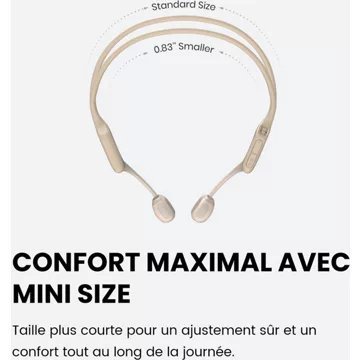 Casque SHOKZ OpenRun Pro Mini Beige - Image 3