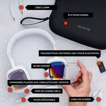 Casque gamer ASTRO A30 White Purple - Image 7