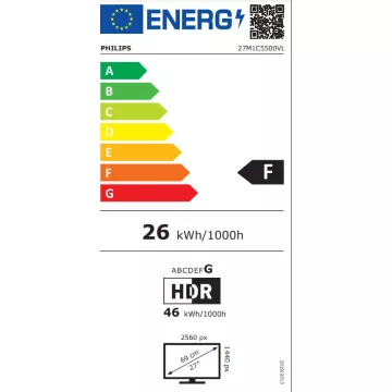 Ecran PC Gamer PHILIPS Momentum 27' QHD/INCURVE/165Hz/1ms/HDR10 – Image 5