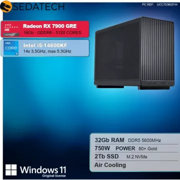 PC Gamer SEDATECH Sedatech Mini-PC Professionnel Micro ATX – Image 2