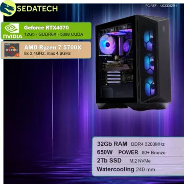 PC Gamer SEDATECH Sedatech PC Pro Gamer Watercooling ATX C – Image 2