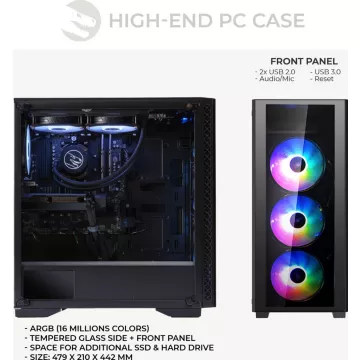 PC Gamer SEDATECH Sedatech PC Gamer Pro Watercooling Compa – Image 3