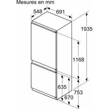 Réfrigérateur combiné encastrable SIEMENS KB96NNSE0, iQ100 - Image 12