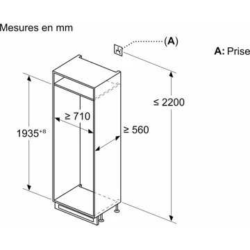 Réfrigérateur combiné encastrable SIEMENS KB96NNSE0, iQ100 - Image 13
