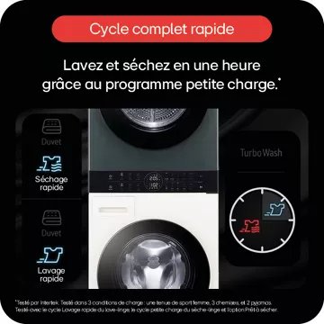 Lave linge séchant hublot LG F214WT8GRBE Washtower - Image 17