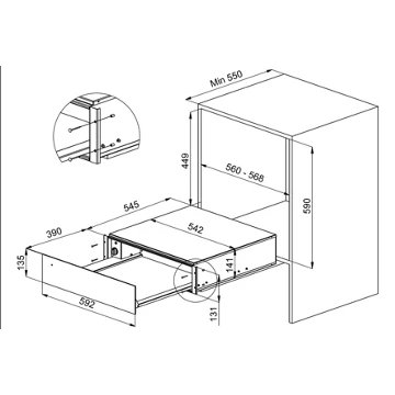 Tiroir Chauffant DE DIETRICH DWD7400B - Image 3