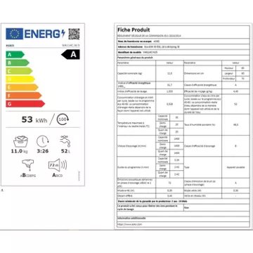 Lave linge hublot ASKO W4114C.W/3 - Image 9