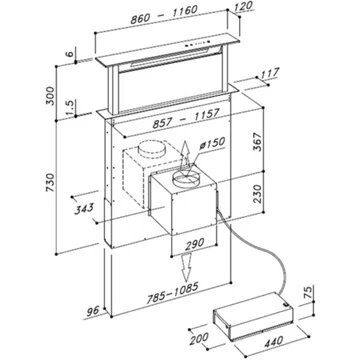 Hotte plan de travail DE DIETRICH DHD7961B – Image 5