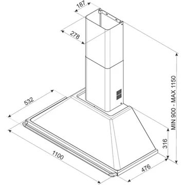 Hotte grande largeur SMEG KT110PE – Image 4