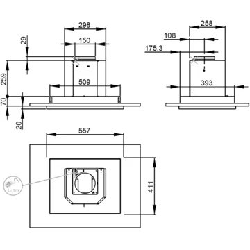 Hotte encastrable ROBLIN ALTIMA 57 INOX SANS MOTEUR – Image 2