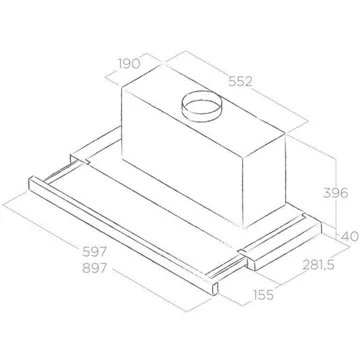Hotte tiroir ELICA ELITE 35 GRIX/A/90 – Image 3