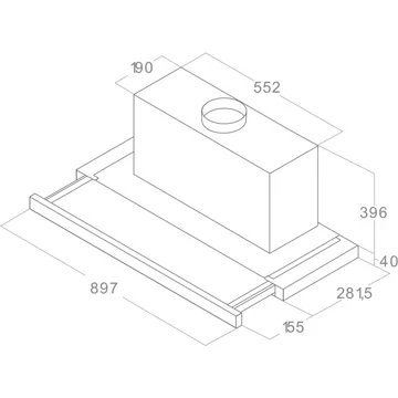 Hotte tiroir ELICA ELITE 35 GRIX/A/90 – Image 4