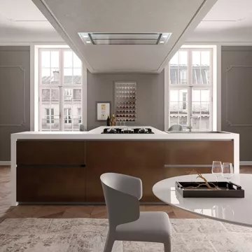 Hotte plafond ROBLIN INSPIRATION 1000 VERRE BLANC SANS MOTEUR - Image 2