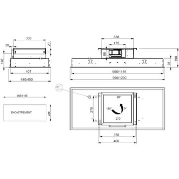 Hotte plafond ROBLIN AQUA SLIM 1000 NOIR MAT - Image 2