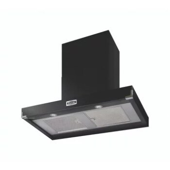 Hotte décorative murale							FALCON				HOTTE PKR Contemporaine 90 CM NOIR CHROM