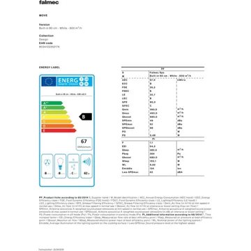Hotte encastrable FALMEC MOVE1410 Inox Verre / Blanc – Image 8