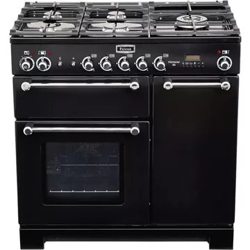 Piano de cuisson gaz FALCON KITCHENER 90 NOIR + WOK ET PLANCHA