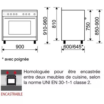 Piano de cuisson gaz GLEM GE960CBIX2 – Image 3