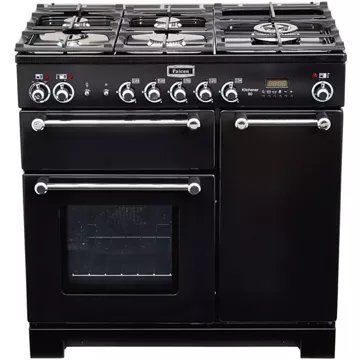 Piano de cuisson gaz FALCON KITCHENER 90 MIXTE NOIR CHROME