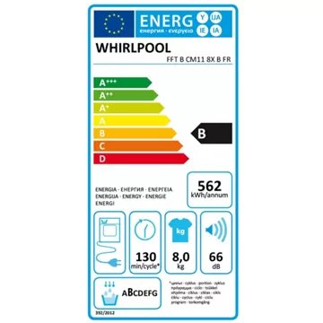 Sèche linge à condensation WHIRLPOOL FFTBCM118XBFR – Image 5