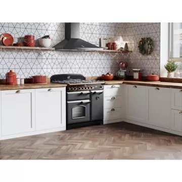 Piano de cuisson gaz FALCON DELUX90 MIXT NOIR/LAITON – Image 5