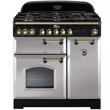 Piano de cuisson gaz FALCON CLASSIC DELUXE 90 GRIS PERLE LAITON