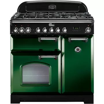 Piano de cuisson gaz FALCON CLASSIC DELUXE 90 VERT ANGLAIS CHROME