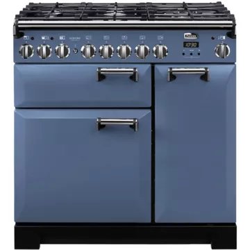 Piano de cuisson gaz FALCON DELUXE TAB GAZ 90 CM ROCHE BLEUE CHROME