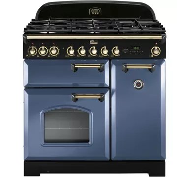 Piano de cuisson gaz FALCON CLASSIC DELUXE 90 ROCHE BLEUE LAITON