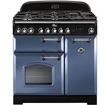 Piano de cuisson gaz FALCON CLASSIC DELUXE 90 ROCHE BLEUE CHROME