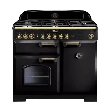 Piano de cuisson gaz FALCON CLASSIC DELUXE 100 NOIR/LAITON – Image 2