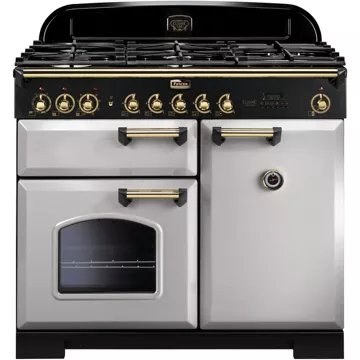 Piano de cuisson gaz FALCON CLASSIC DELUXE 100 GRIS PERLE LAITON