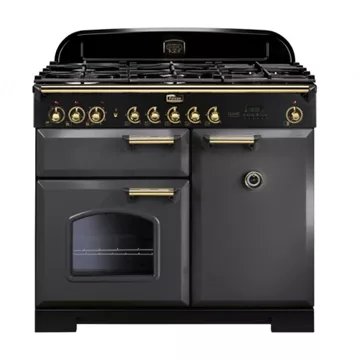 Piano de cuisson gaz FALCON CLASSIC DELUXE 100 ARDOISE LAITON – Image 2