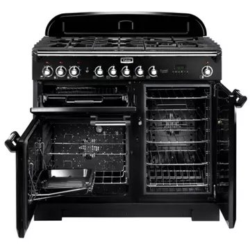 Piano de cuisson gaz FALCON DELUX100 MIXT NOIR/CHROME – Image 2