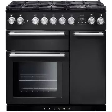 Piano de cuisson gaz FALCON NEXUS 90 CHARBON Mat satiné CHROME