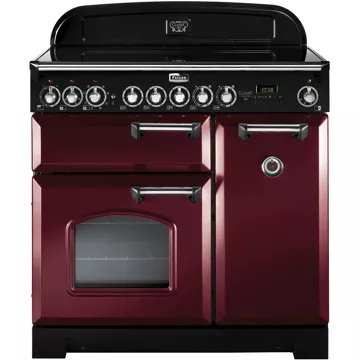 Piano de cuisson vitrocéramique FALCON CLASSIC DELUXE 90 ROUGE AIRELLE CHROME