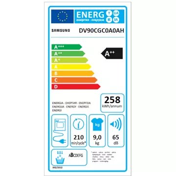 Sèche linge pompe à chaleur SAMSUNG DV90CGC0A0AH – Image 5