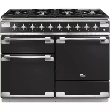 Piano de cuisson gaz FALCON ELISE 110 CHARBON Mat satiné NICKEL